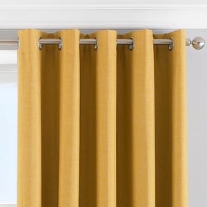 Twilight Blackout Eyelet Curtains in Ochre