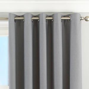 Twilight Blackout Eyelet Curtains in Silver