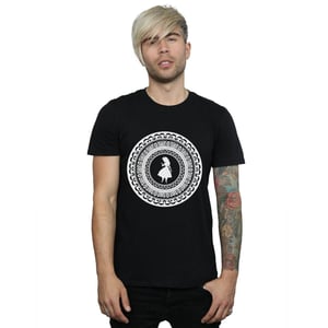 Disney Heren Alice In Wonderland Cirkel T-Shirt (Zwart)