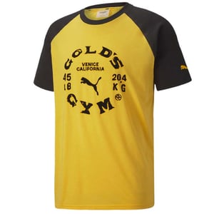 Puma x Gold's Gym Raglan T-shirt Gul/Svart för herrar