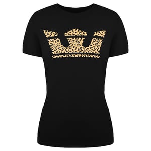 Supra Svart Leopard Print Crown T-shirt 192232 045