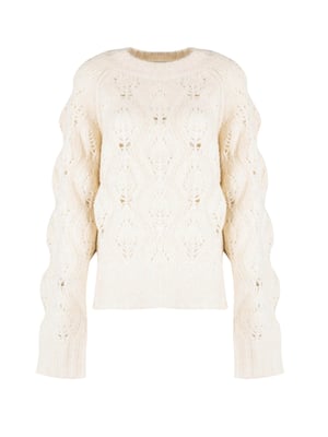 Silvian Heach Pullover Oversize Dam Beige