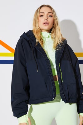 Faux Shearling Reversible Hoodie Bomber Jacket