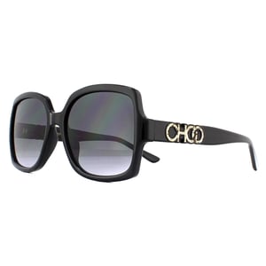 Jimmy Choo Square Womens Black Dark Grey Gradient Sunglasses