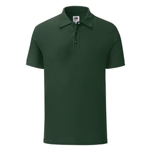 Fruit of the Loom Polo för män med skräddarsydd skjorta (Flaskegrön)