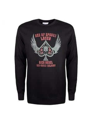 John Richmond Sweatshirt Kroening Herr Svart