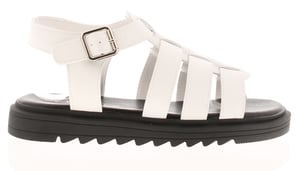 Girls Gladiator Style Fashion Sandals White