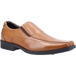 Hush Puppies Mens Brody Leather Shoes (Tan)