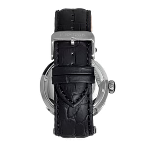 Heritor Automatic Ganzi Semi-Skeleton Leather-Band Watch