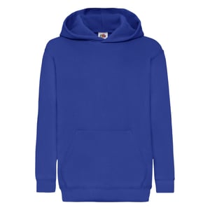 Fruit Of The Loom Kinder Unisex Sweatshirt Met Capuchon / Hoodie (Royaal Blauw)
