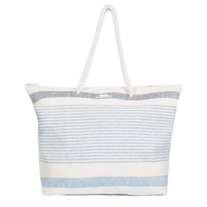 Trespass Totba Tote Bag för damer/kvinnor (vit/blå rand)