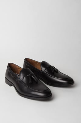 Black Tassel Penny Loafers