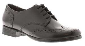 Love Leather Womens Shoes School Angelica Leather Lace Up black