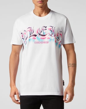 T-shirt Rund Hals Gotisk Plein