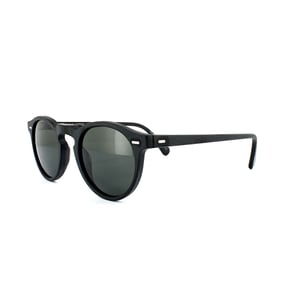 Oliver Peoples Sunglasses Gregory Peck 5217 1031/P2 Matt Black Midnight Express Polarized VFX