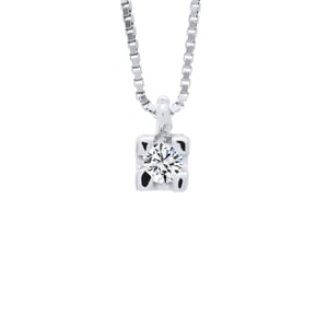 Ketting Diamond Solitaire 0030 Cts White Gold