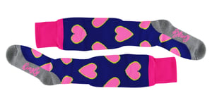 Hockey Socks with Colourful Cool Funny Funky Designs | Hingly | Mens & Ladies | Ideal for Sports - Hearts