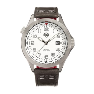 Shield Palau lederen band heren duikhorloge met datum