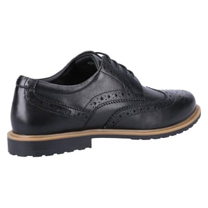 Hush Puppies Girls Verity Leather Brogues (Black/Tan)