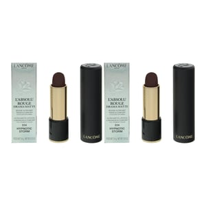 Lancome L'Absolu Rouge Drama Matte Lipstick 3.4g 514 Hypnotic Storm x 2