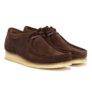 Clarks Wallabee Suede Mens Dark Brown Shoes