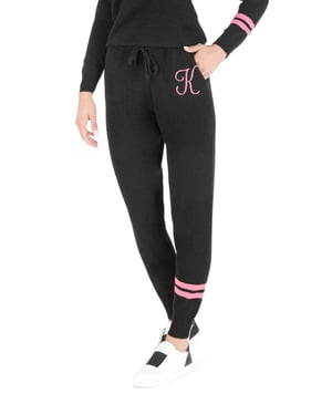 Crown Of Edinburgh Cashmere Track Pants Morningside Black K