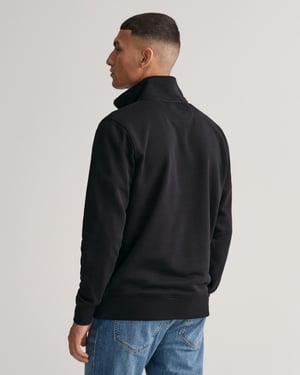 GANT Mens Regular Fit Shield Logo Half Zip Sweatshirt