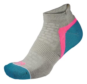 1000 Mile - Ladies Active Low Cut Repreve Seamless Sports Socks - Silver / Teal