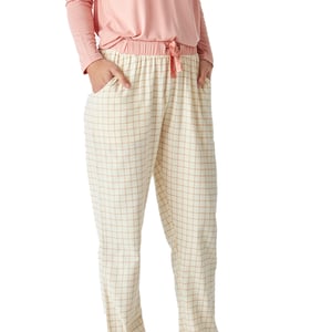 JJBEP0501 Bedrukte pyjama met lange mouwen voor dames