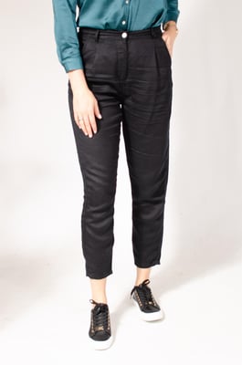 Linen Lyocell Taper Trousers