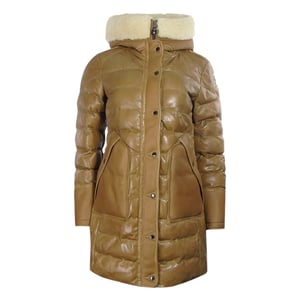 Parajumpers Demi speciaal bruin lang leren donsjack