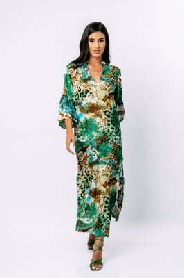 Animal Print kaftan stijl maxi jurk