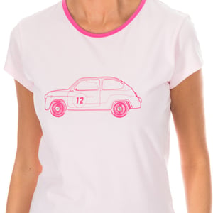 Kortärmad T-shirt med rund hals för kvinnor ADM0028