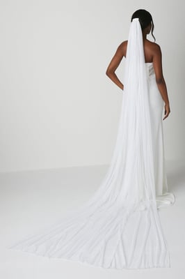Premium Plain Soft Tulle Cathedral Length Veil