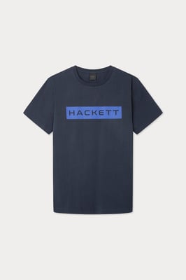 Hackett Sport Essential Box Logo Short Sleeve T-shirt Navy