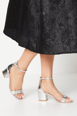 Thelma Ankle Strap Medium Block Heeled Sandals