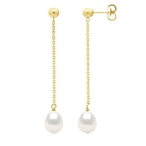 Oorbellen Echte Gekweekte Zoetwaterparels Pigeon 7-8 mm