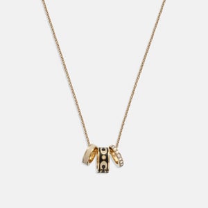 Kissing C Enamel Rondell Necklace