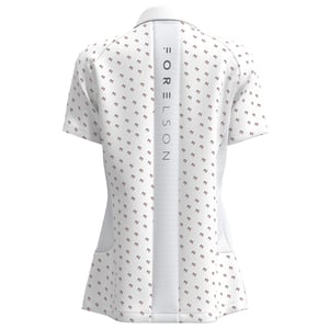 Forelson Womens/Ladies Varah Patterned Buttoned Polo Shirt (White)