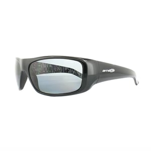 Arnette Zonnebril Hot Shot 4182 214981 Gepolijste Zwarte Grafische Afbeeldingen Binnen Grijs Gepolariseerd
