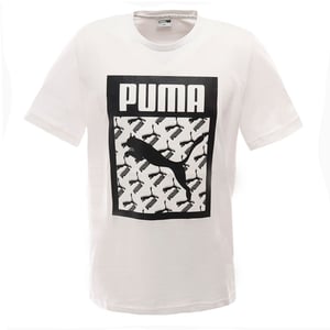 Puma Logo Fill Mens White T-Shirt