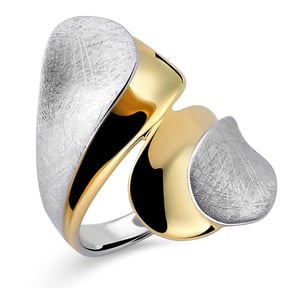 Orphelia Women's 925 Sterling Silver Ring - Silver/Gold ZR-7508