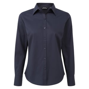 Premier Dames/Dames Shirt Met Lange Mouwen (Marine)