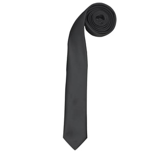 Premier Tie - Mens Slim Retro Work Tie (Pack of 2) (Black)