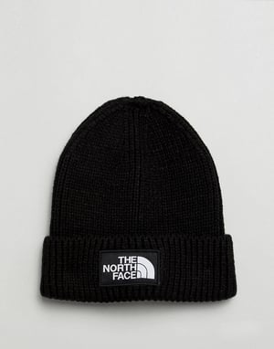 The North Face Mens Tnf Logo Box Cuffed Beanie In Black