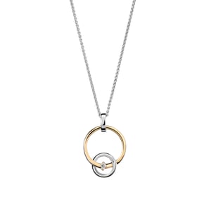 Orphelia 'Antoine' Dames 925 Sterling Zilveren Ketting met Hanger - Zilver/Goud ZH-7503/1
