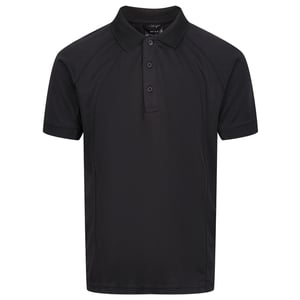 Regatta Professional Kortärmad polotröja Coolweave för herrar (Svart)