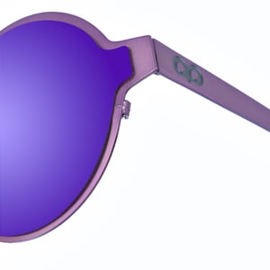 Unisex MARGARETTE runda metallsolglasögon