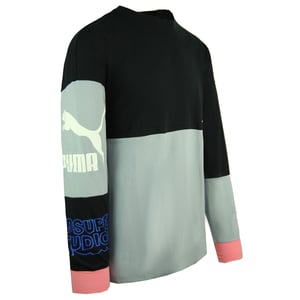 Puma x Kidsuper Studios Långärmad Crew Svart Herr Fotbollsklubb Tröja 598464 01
