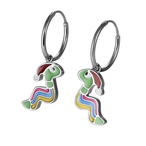 Orphelia 'Slang' Kinderen 925 Echt Zilveren Dangle Oorbellen - Zilver ZO-7454